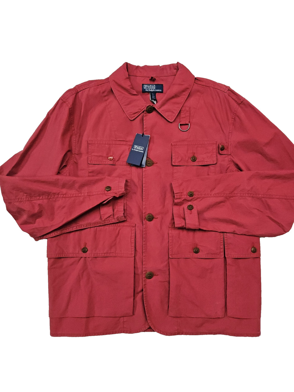 Polo Ralph Lauren Twill Wading Jacket Men's Large Chili Pepper Red Cotton $498
